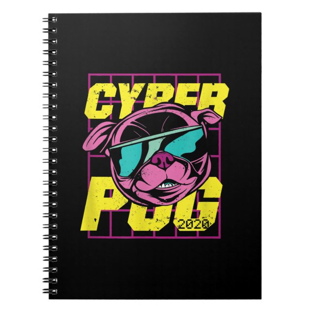 Cyber Mops 2021 Funny Dog Mops Design Notizblock (Vorderseite)