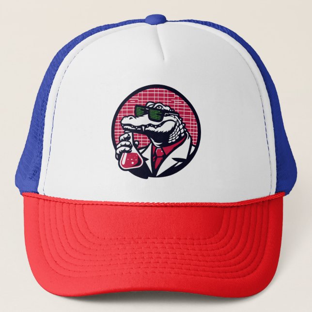 Cyber News Gator Trucker Hat Truckerkappe (Vorderseite)