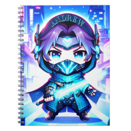 Cyber Ninja Chronicles - Futuristic Anime Notebook Notizblock