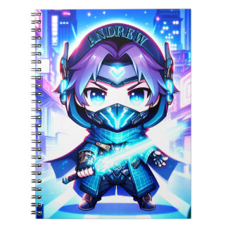 Cyber Ninja Chronicles - Futuristic Anime Notebook Notizblock