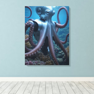 Cyber Octopus Leinwanddruck