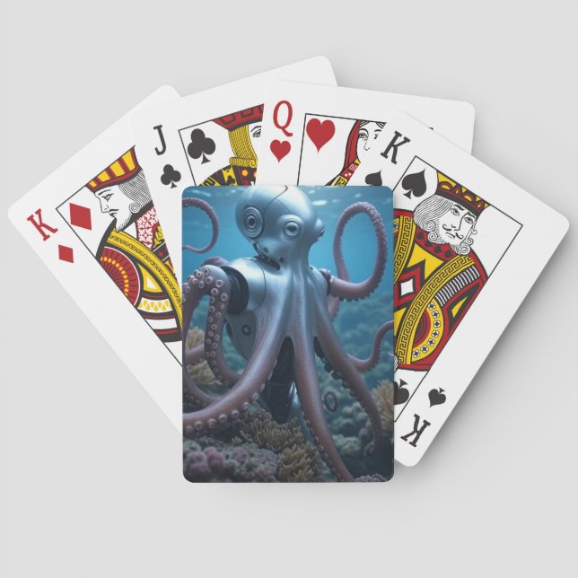 Cyber Octopus Poker playing cards Spielkarten (Rückseite)