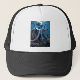 Cyber Octopus Schwarzer Hut Truckerkappe