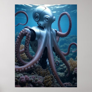 Cyber Octopus Wertposter Poster