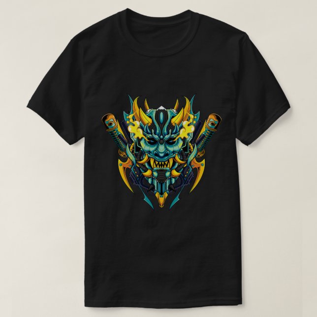 Cyber Oni Mask T-Shirt (Design vorne)