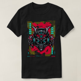 Cyber Oni Maske - Japanisches Techwear Gold Editio T-Shirt
