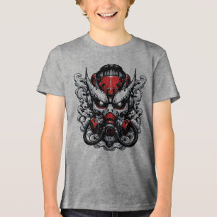 Cyber Oni: Rauchermaske Tri-Blend Shirt