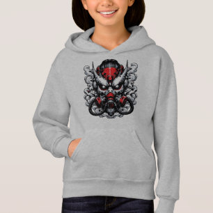 Cyber Oni: Smoke Warrior Maske Hoodie