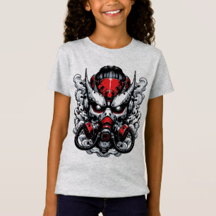 Cyber Oni: Smoke Warrior Maske T-Shirt