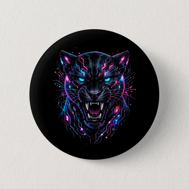 Cyber Panther Button (Vorderseite)