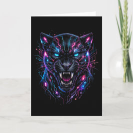 Cyber Panther Feiertagskarte