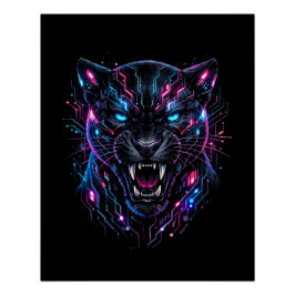 Cyber Panther Poster