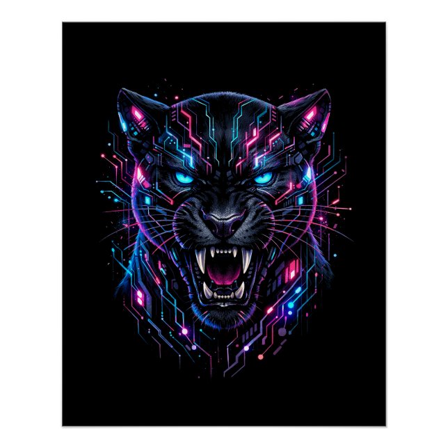 Cyber Panther Poster (Vorderseite)