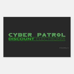 Cyber Patrol Rechteckiger Aufkleber