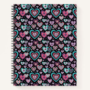 "Cyber-Pulp Heartquake: Neon Lovequake" Notizbuch