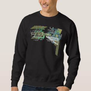 Cyber Punk Cyberpunk Trippy Acid Glitch Retro Futu Sweatshirt