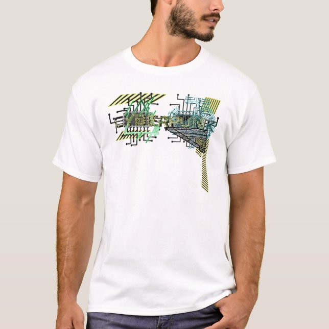 Cyber Punk Cyberpunk Trippy Acid Glitch Retro Futu T-Shirt (Vorderseite)