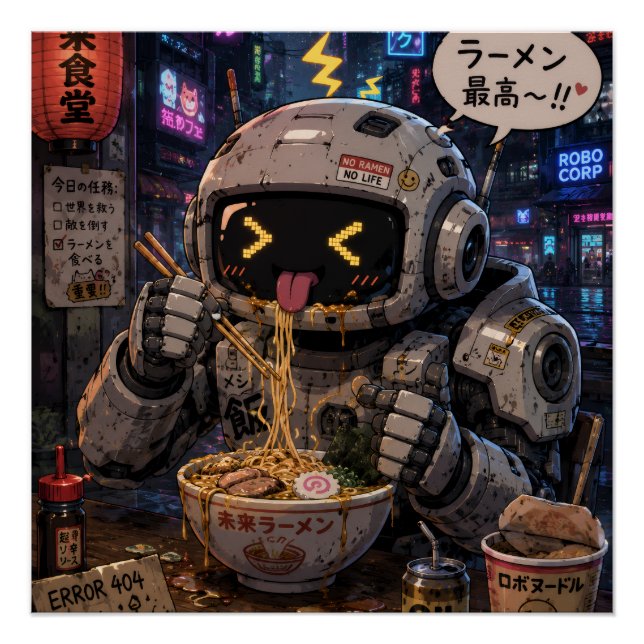 Cyber Ramen Bot Poster (Vorderseite)