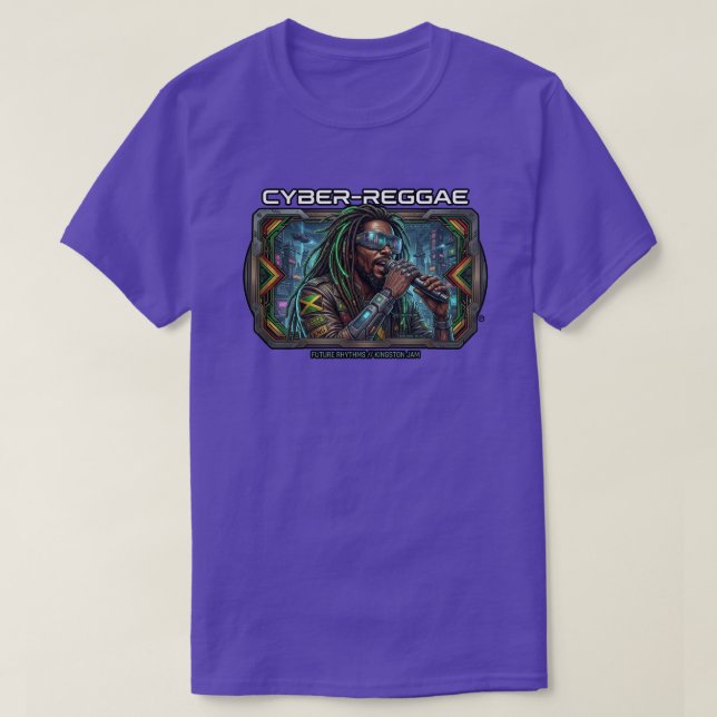 Cyber Reggae Future Rhythmen Kingston Jamaika T-Shirt (Design vorne)