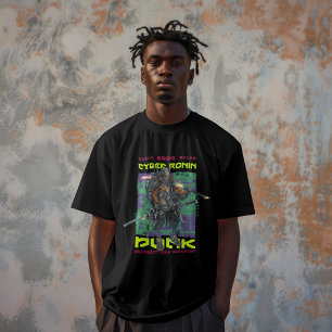 Cyber Ronin – Futuristischer Samurai Cyberpunk Kri T-Shirt
