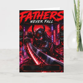 Cyber Samurai Vater Grüßkarte Karte