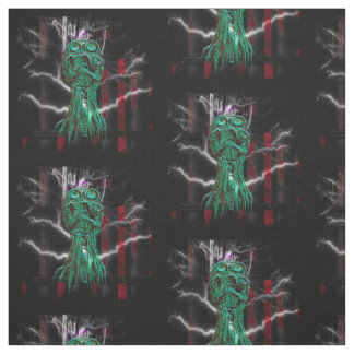 Cyber Scream Skulls Goth Stoff