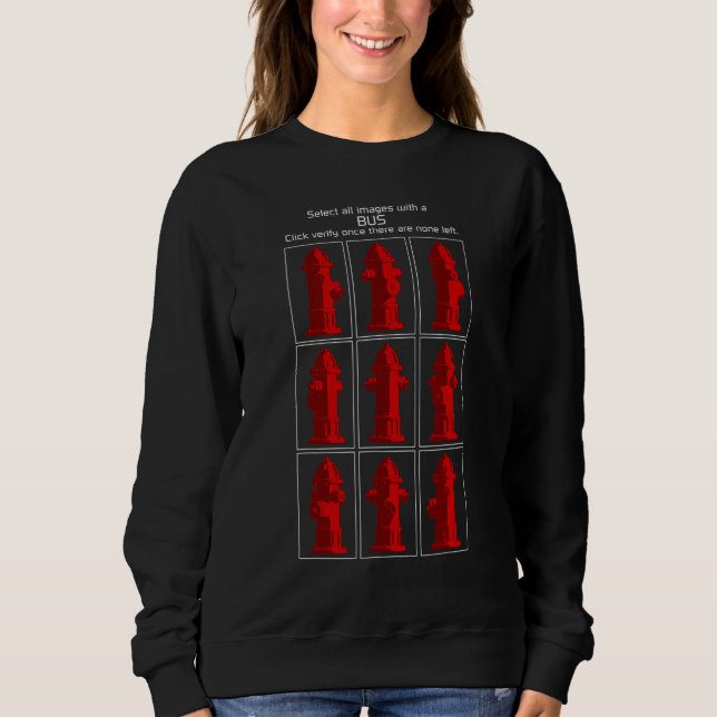 Cyber-Security-Computer Captcha kein Roboterfeuer  Sweatshirt (Vorderseite)
