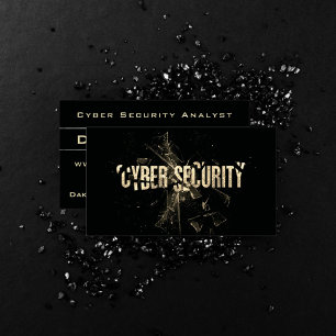 Cyber Security Data Internet Analyst Modern Gold Visitenkarte