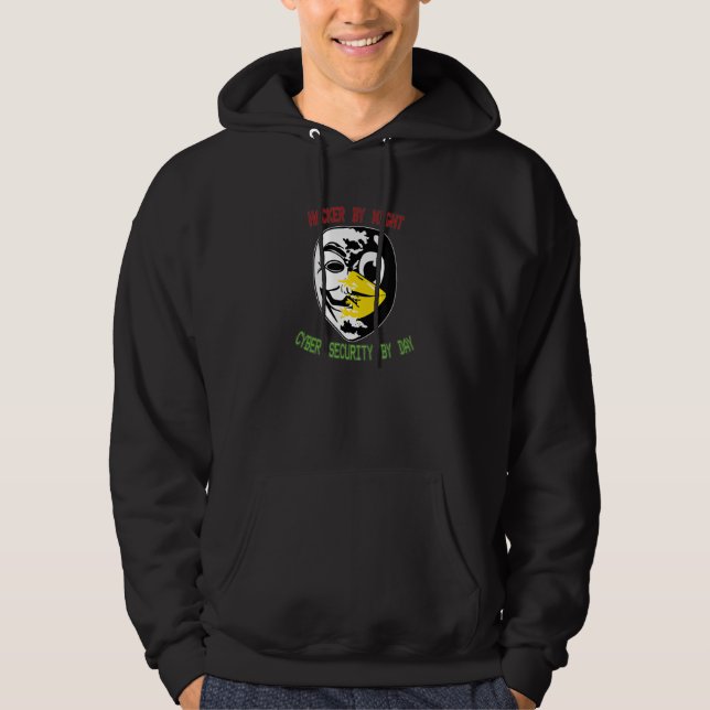 Cyber Security Experte Linux Pinguin als Hacker Hoodie (Vorderseite)
