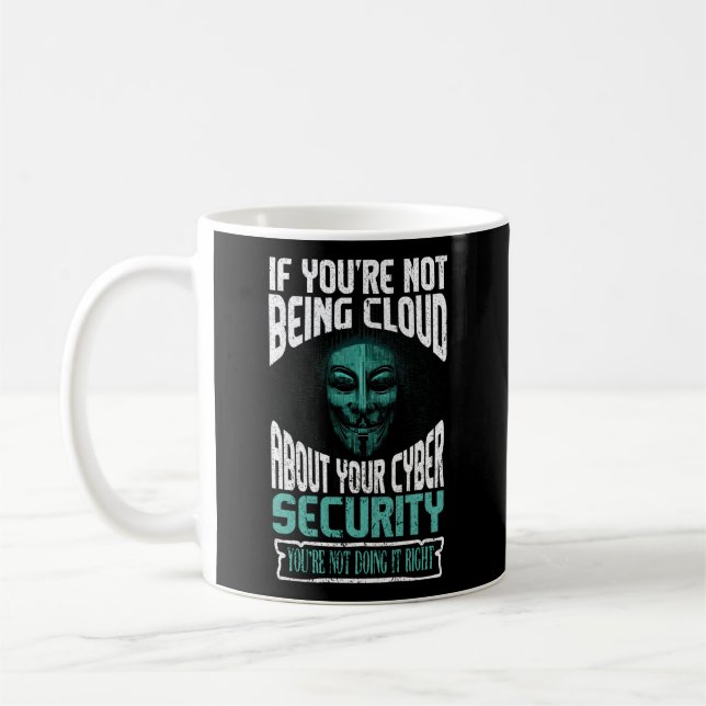 Cyber Security Hacker und Cyber Security Professio Kaffeetasse (Links)