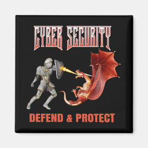 Cyber Security Knight - Perfekter Schutz Magnet