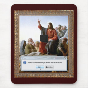 Cyber Sermon Funny Mousepad