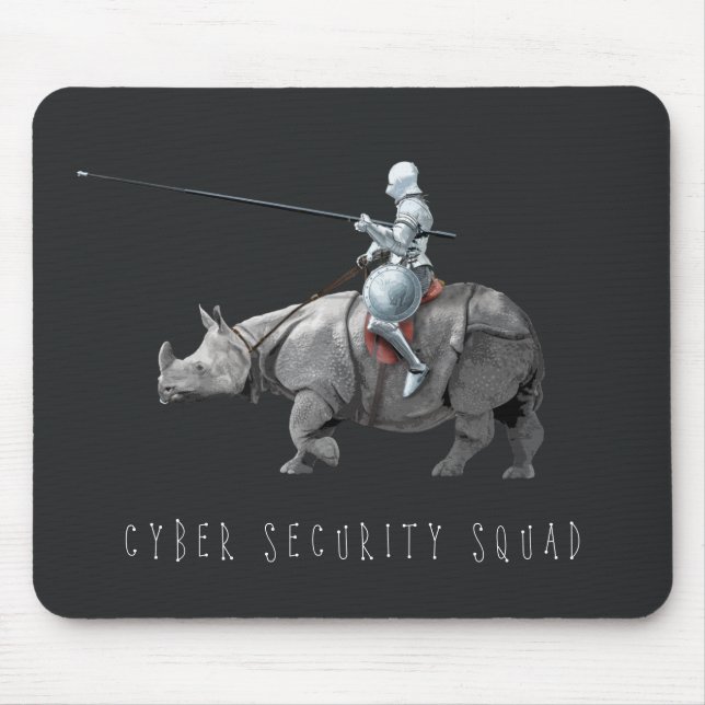 Cyber-Sicherheit Squad Rüstung Schild Ritter Nasho Mousepad (Vorne)