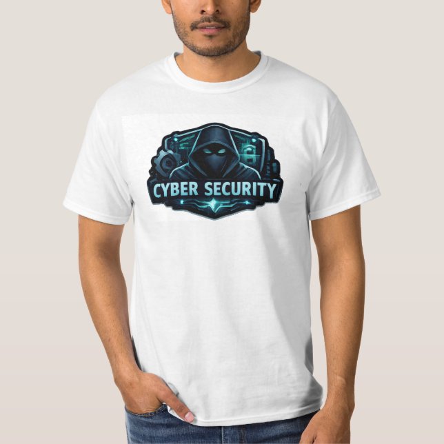 Cyber-Sicherheits-Hacker-Schild-T-Shirt T-Shirt (Vorderseite)