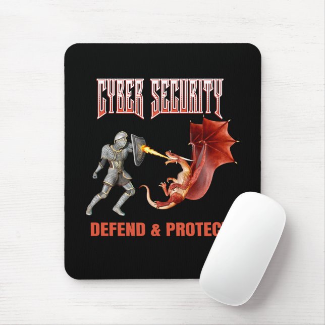 Cyber-Sicherheits-Ritter-Drachen-Verteidigung Mousepad (Mit Mouse)