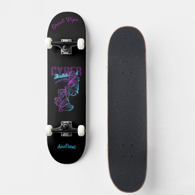 Cyber-Skateboard mit Capture & Name Skateboard (Vorne)
