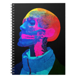 Cyber Skull - Futuristische Anatomie Kunst Notizblock