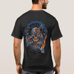 Cyber Skull Panther Shirt – Futuristisch Mechanisc