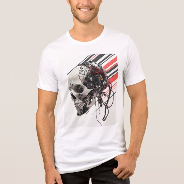 Cyber Skull Tri-Blend Shirt (Vorderseite)