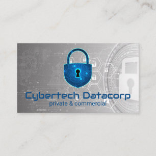 Cyber-Tech-Schloss-Logo   Sicherheit Visitenkarte