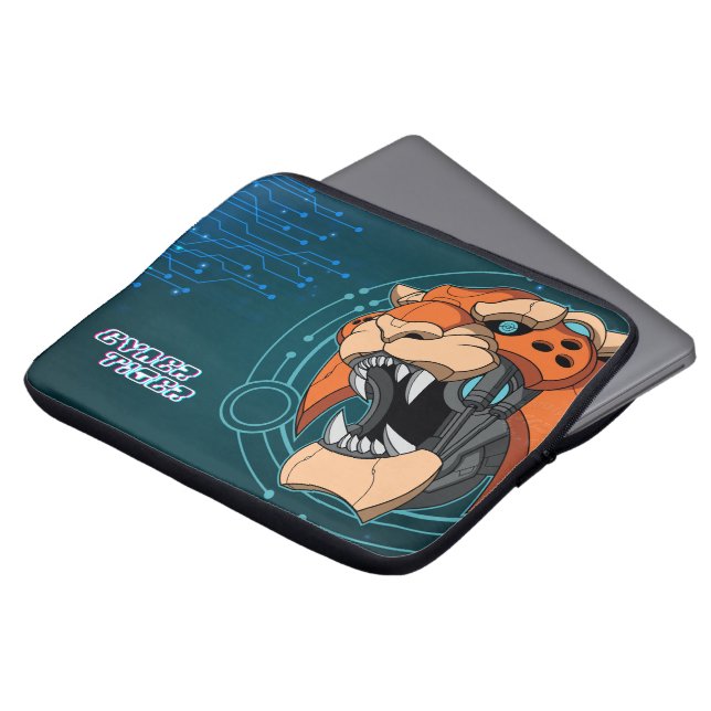 Cyber Tiger | 13" Laptop-Siebtasche Laptopschutzhülle (Vorne Oben)