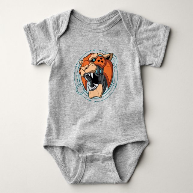 Cyber Tiger | Baby Strampler (Vorderseite)