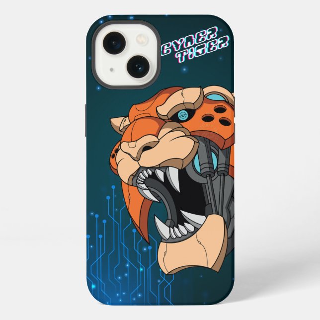 Cyber Tiger | iPhone Hülle (Rückseite)