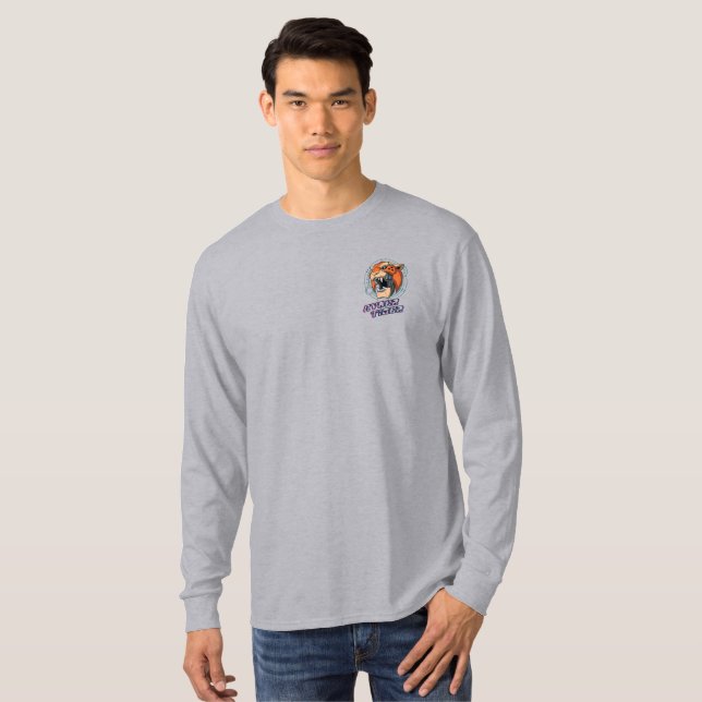 Cyber Tiger | Männer Langschläfe T-Shirt (Vorne ganz)