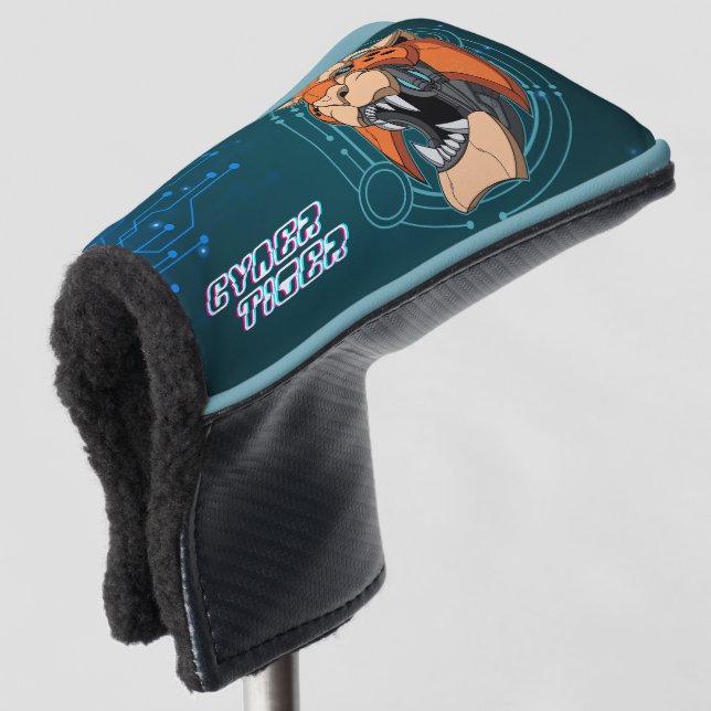 Cyber Tiger | Putter-Abdeckung für Golf Headcover (3/4 Vorderseite)