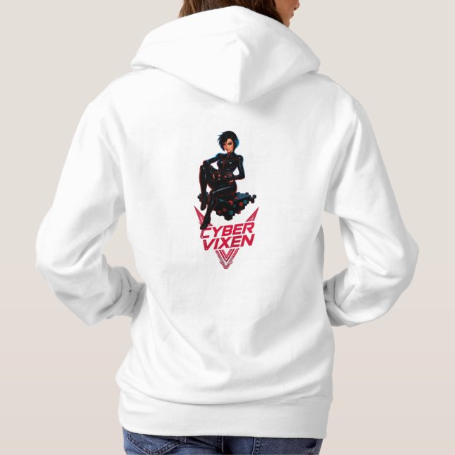 Cyber Vixen Gamer Girl Gaming Graphic - Video Game Hoodie (Rückseite)