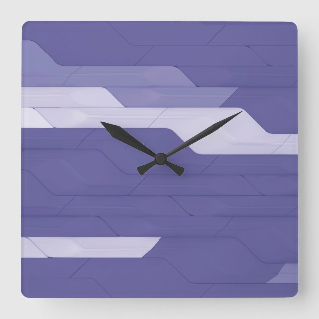 Cyber Wall Square Wall Clock Quadratische Wanduhr (Vorderseite)