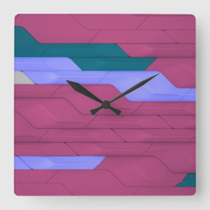Cyber Wall  Square Wall Clock Quadratische Wanduhr