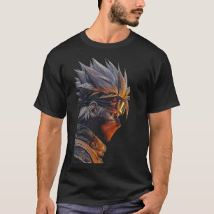 Cyber-Warrior-Anime-T-Shirt futuristische Fantas T-Shirt