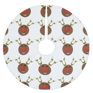 Cyber-Weihnachts-Rentier-Baumskirt Polyester Weihnachtsbaumdecke